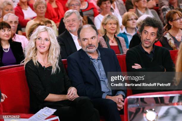 Main Guest of the show for the movie '9 mois ferme' Sandrine Kiberlain with Actors from movie 'Le Coeur des hommes 3' ; Jean-Pierre Darroussin and...