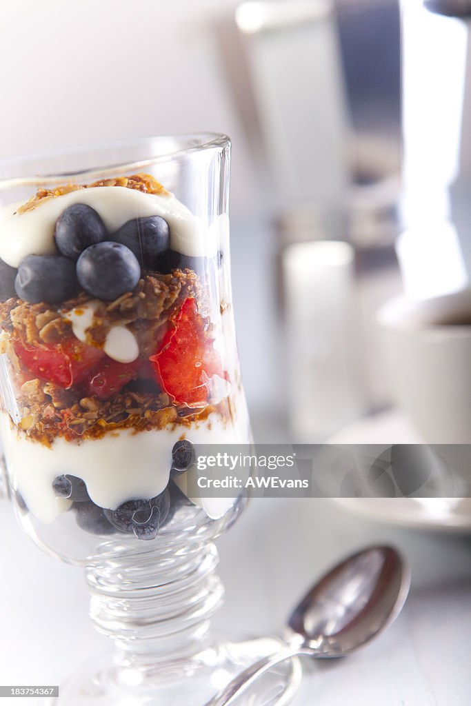 Fruit and granola parfait