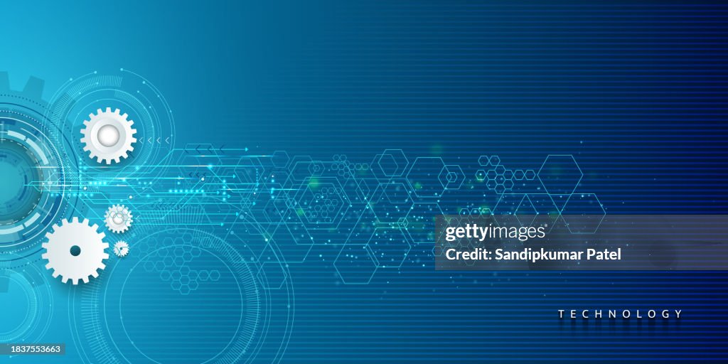 Circle Digital Tech Design Concept Background High-Res Vector Graphic ...