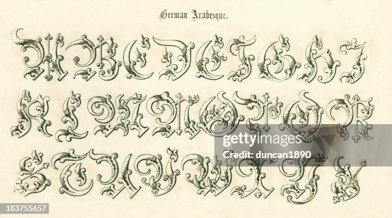 Retro German Arabesque Script Retro German Arabesque Script