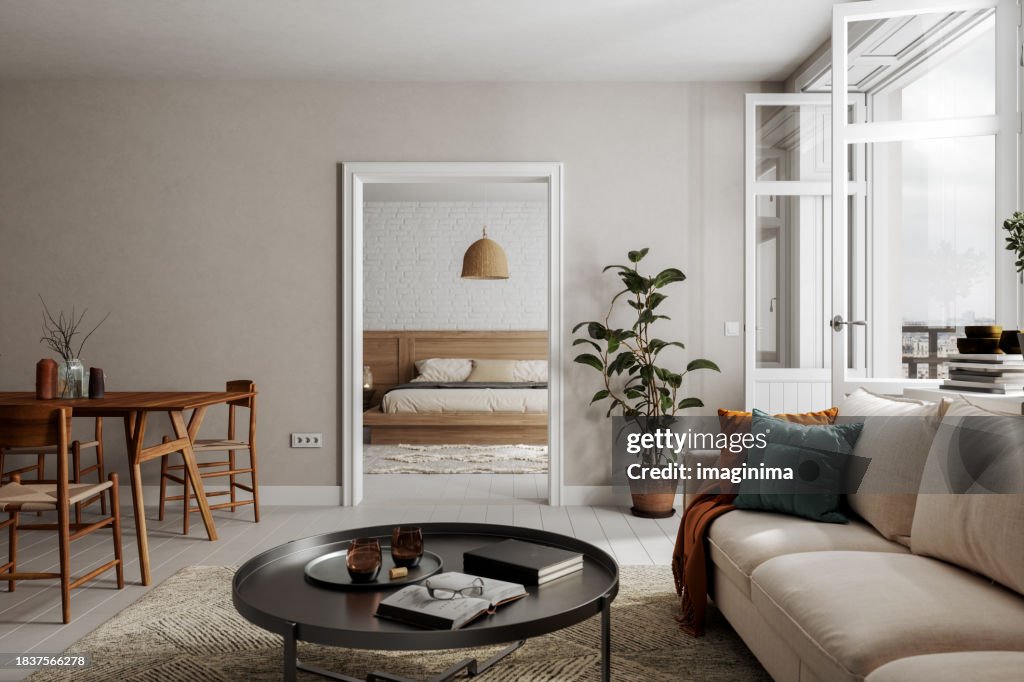 Interior del apartamento de estilo escandinavo