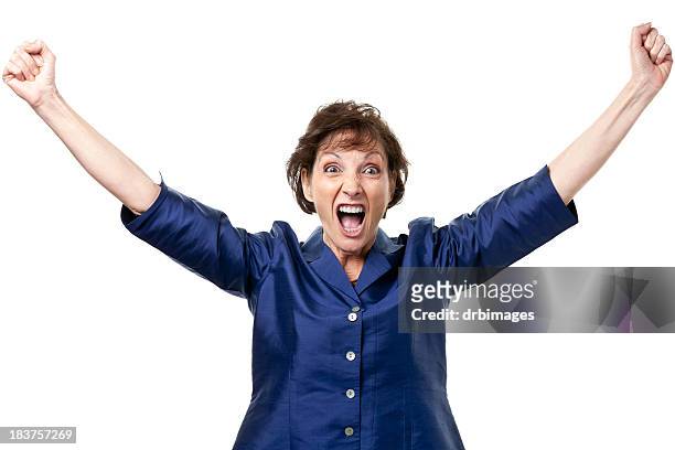 mature female portrait - women shouting stock pictures, royalty-free photos & images