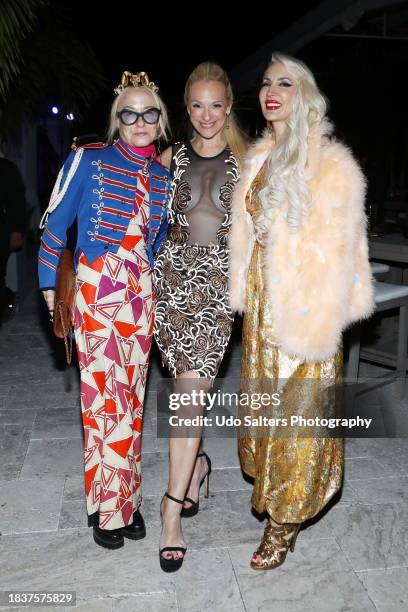 Robin Comer, Consuelo Vanderbilt and Tracy Turco during the Art Basel Extravaganza presented by SOHO Muse Inc., Family Office Association, & CACHED...