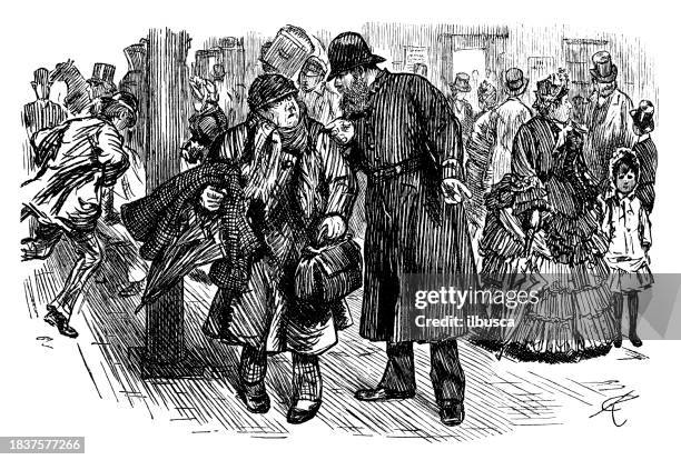 stockillustraties, clipart, cartoons en iconen met british satire caricature comic cartoon illustration - satire