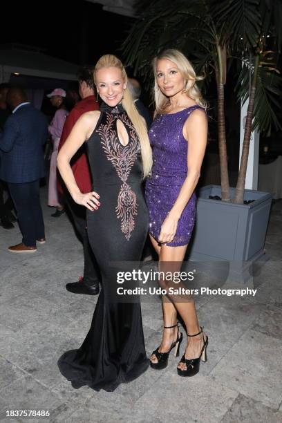 Consuelo Vanderbilt and Indira Cesarine during the Art Basel Extravaganza presented by SOHO Muse Inc., Family Office Association, & CACHED held at...