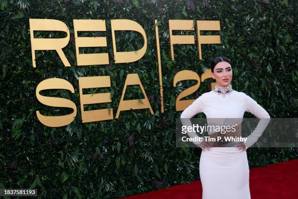 Sofia Saidi attends the "Ferrari" red carpet during the Red Sea International Film Festival 2023 on December 07, 2023 in Jeddah, Saudi Arabia.