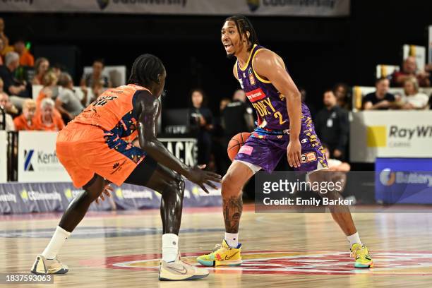 Jaylen Adams of the Kings in action during the round 10 NBL match between Cairns Taipans and Sydney Kings at Cairns Convention Centre, on December 07...