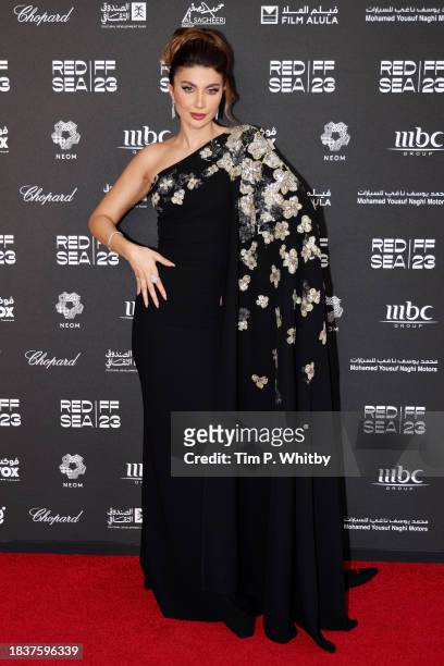 Paola El Sitt attends the "Ferrari" red carpet during the Red Sea International Film Festival 2023 on December 07, 2023 in Jeddah, Saudi Arabia.