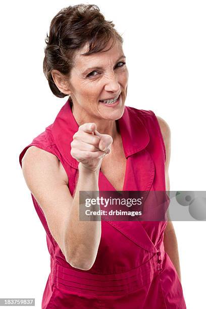 mature female portrait - angry woman red stock pictures, royalty-free photos & images