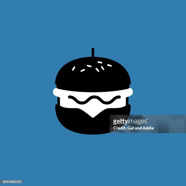 burger icon - food logo stock illustrations