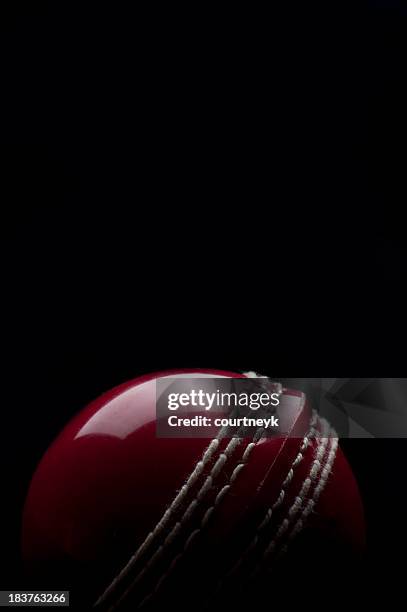 shiny cricket ball - cricket ball close up stock pictures, royalty-free photos & images