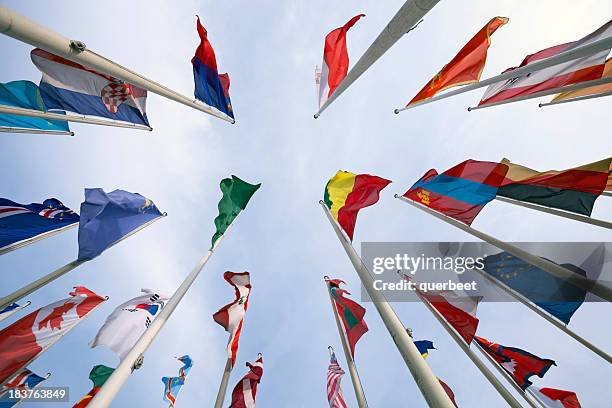 united flags - verenigde naties stockfoto's en -beelden