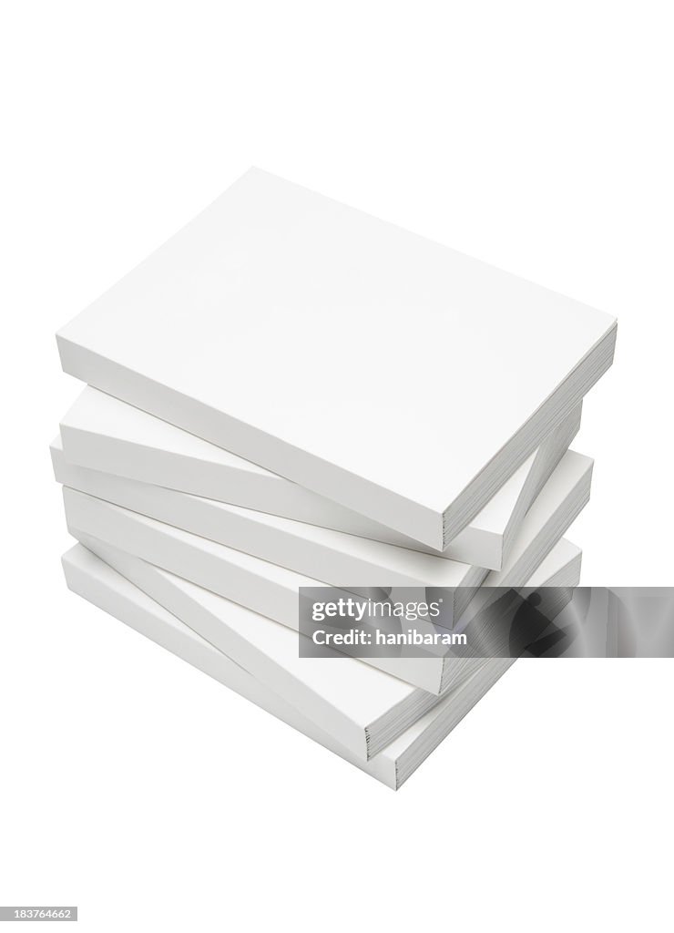 Books Isolated on White with Clipping Path