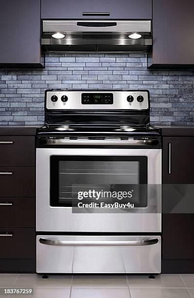 stainless steel oven - oven stock pictures, royalty-free photos & images