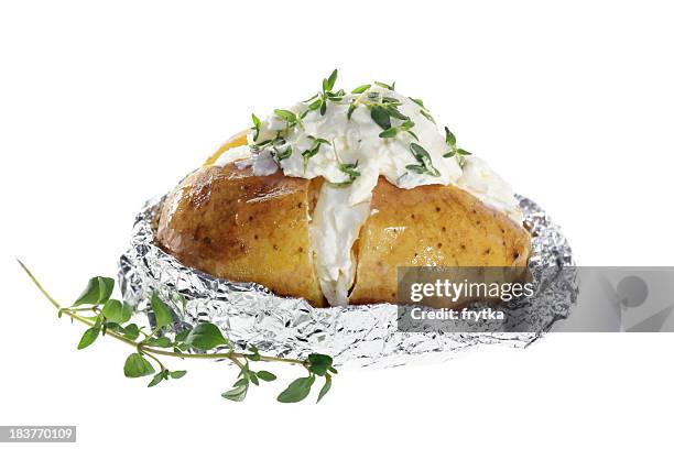 baked potato - baked potato stock pictures, royalty-free photos & images