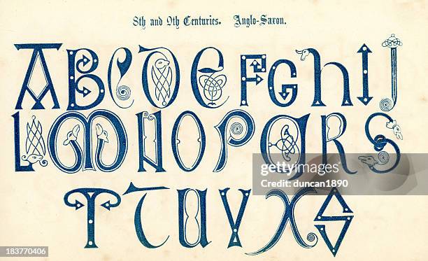 Old English Alphabet Photos and Premium High Res Pictures - Getty Images