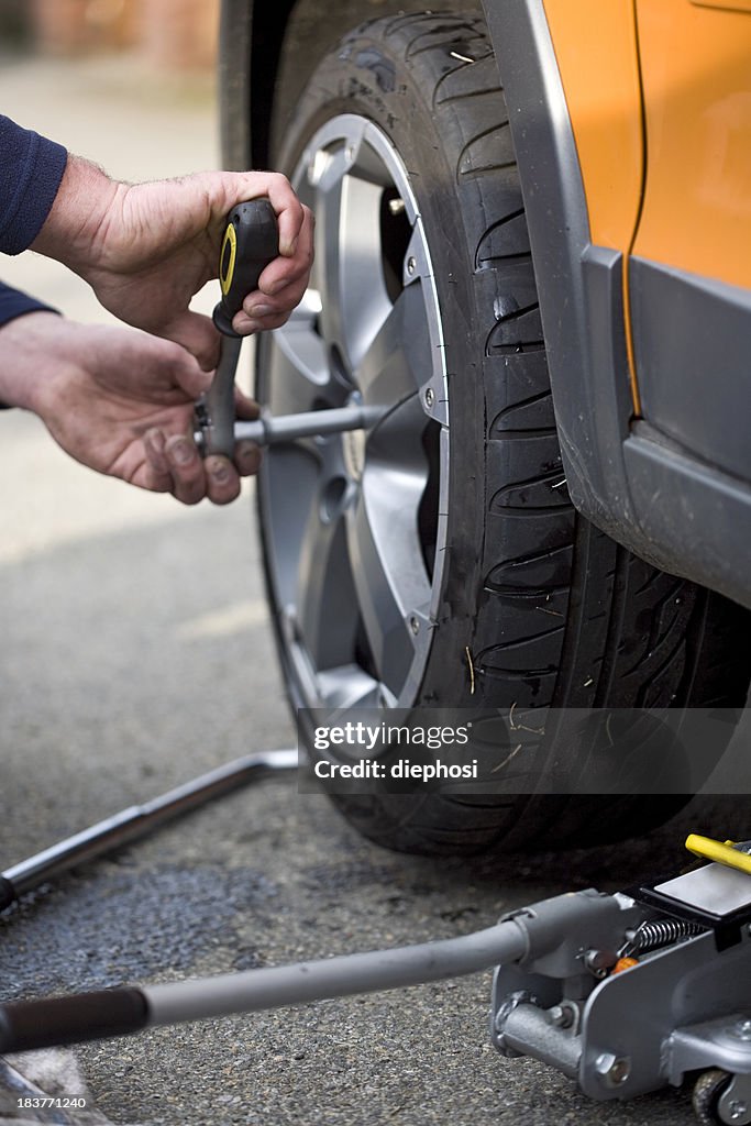 Changing a wheel