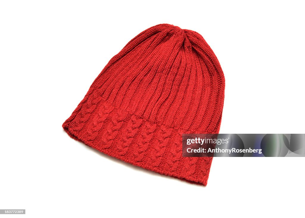 Isolated picture of a red toque hat
