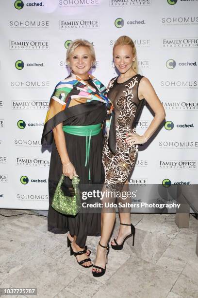 Ana Stone and Consuelo Vanderbilt during the Art Basel Extravaganza presented by SOHO Muse Inc., Family Office Association, & CACHED held at The Deck...