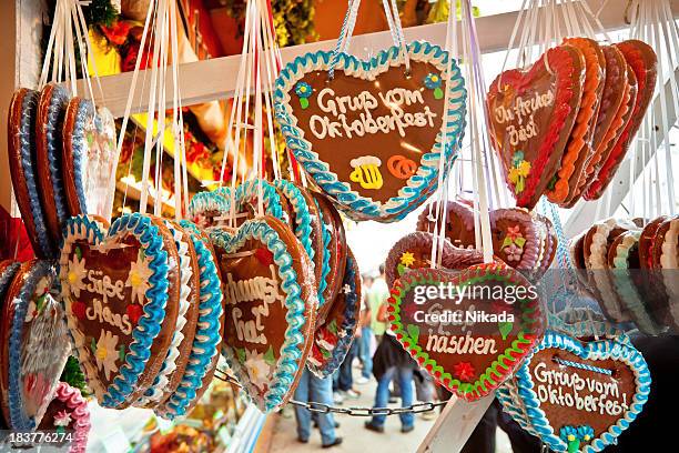 beer fest in munich - lebkuchen stock pictures, royalty-free photos & images