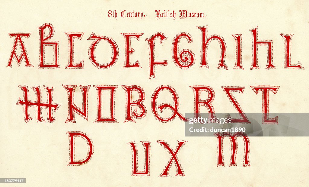 8th Century Style Alphabet