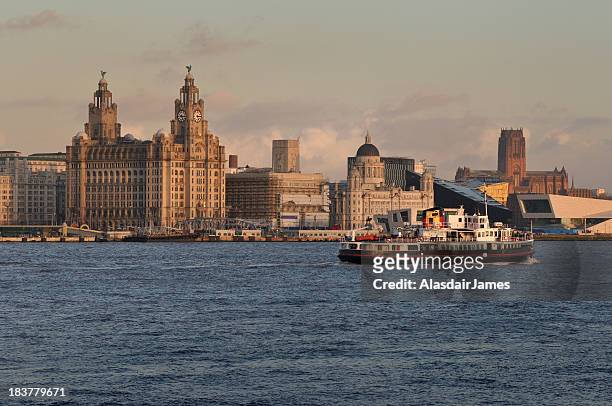 the mersey ferry - river mersey liverpool stock pictures, royalty-free photos & images
