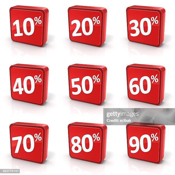discount sale symbols set - 80 percent stock pictures, royalty-free photos & images
