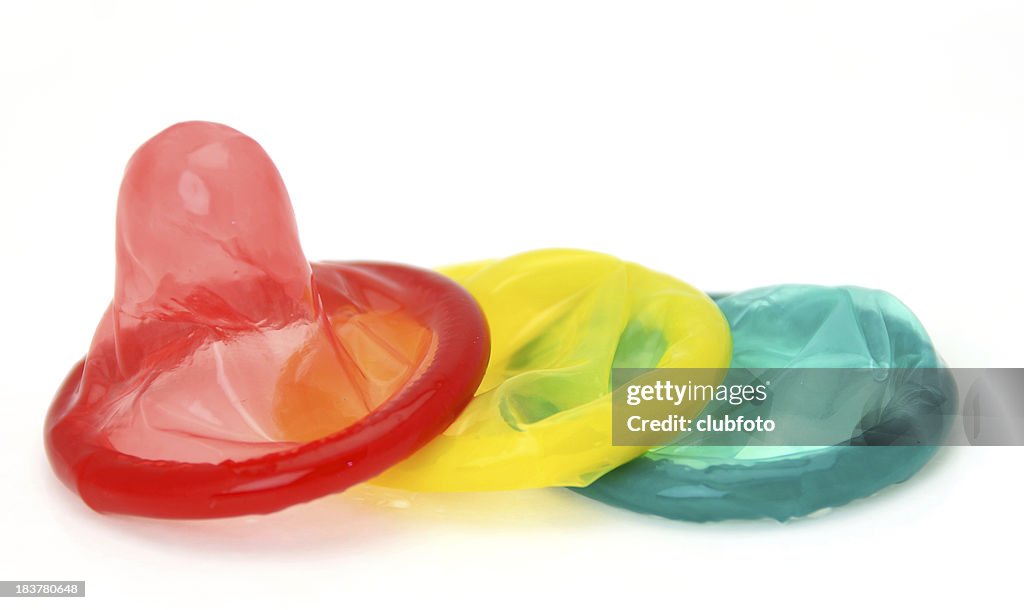 Coloured condoms