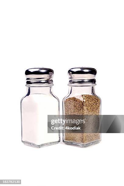 salt and pepper shaker - sea salt stock pictures, royalty-free photos & images