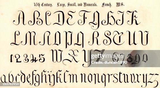 16th Century Script Style Alphabet 16th Century Script Style Alphabet
