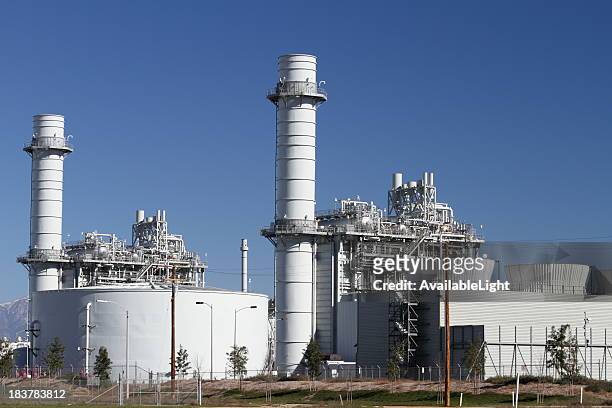 gas turbine power plant - gasturbine stockfoto's en -beelden