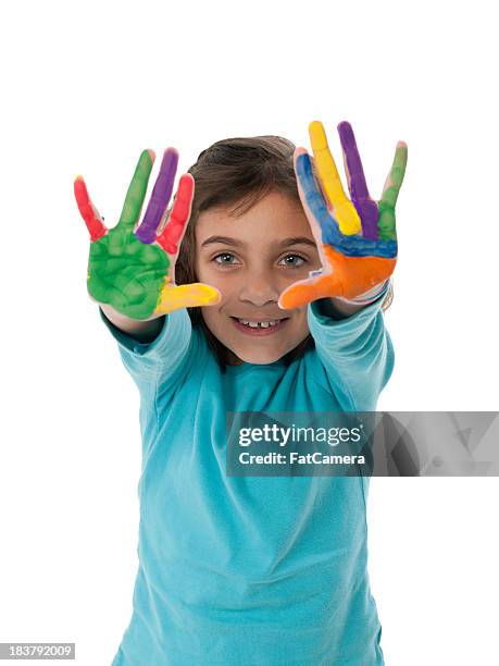 finger painting - art and craft stock pictures, royalty-free photos & images