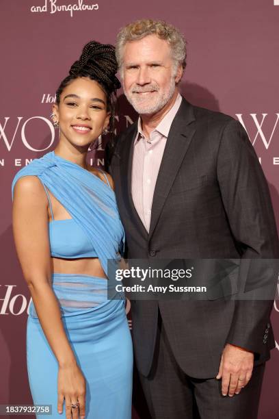 Alexandra Shipp and Will Ferrell attend The Hollywood Reporter's Women In Entertainment Gala at The Beverly Hills Hotel on December 07, 2023 in...