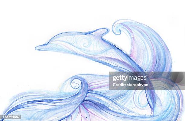 springenden delphin - delfin stock-grafiken, -clipart, -cartoons und -symbole