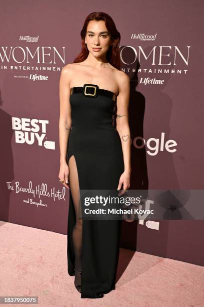 Dua Lipa attends The Hollywood Reporter's Women In Entertainment 2023 at The Beverly Hills Hotel on December 07, 2023 in Los Angeles, California.