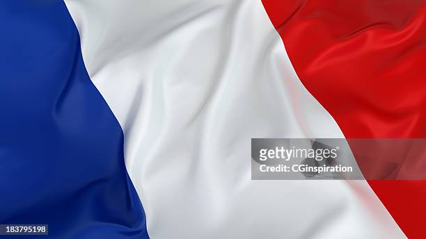 majestic französische flagge - frankreich stock-fotos und bilder