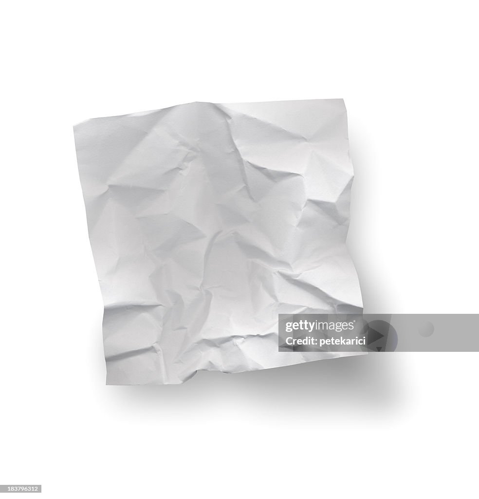 Nota de Papel amarrotado