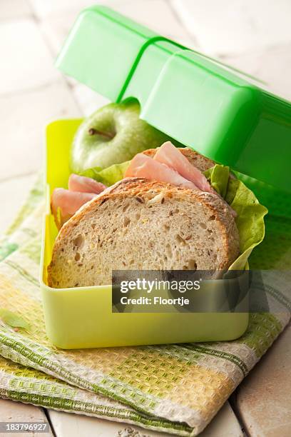 sandwich stills: lunchbox - boxed lunch stock pictures, royalty-free photos & images