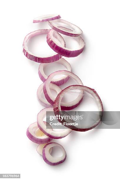 vegetables: red onion isolated on white background - onion stock pictures, royalty-free photos & images