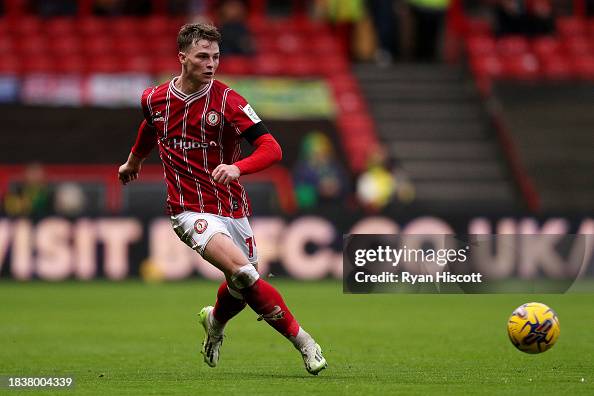 George Tanner George Tanner of Bristol City passes the ball during the Sky Bet ...