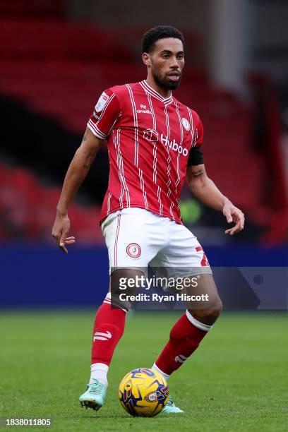 Zak Vyner of Bristol City runs with the ball during the Sky Bet Championship match between Bristol City and Norwich City at Ashton Gate on December...
