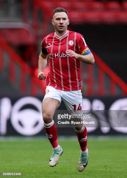 Andreas Weimann of Bristol City looks on during the Sky Bet Championship match between Bristol City and Norwich City at Ashton Gate on December 03,...