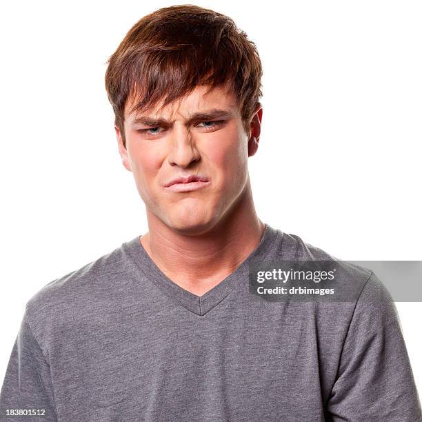 male portrait - grimacing stock pictures, royalty-free photos & images