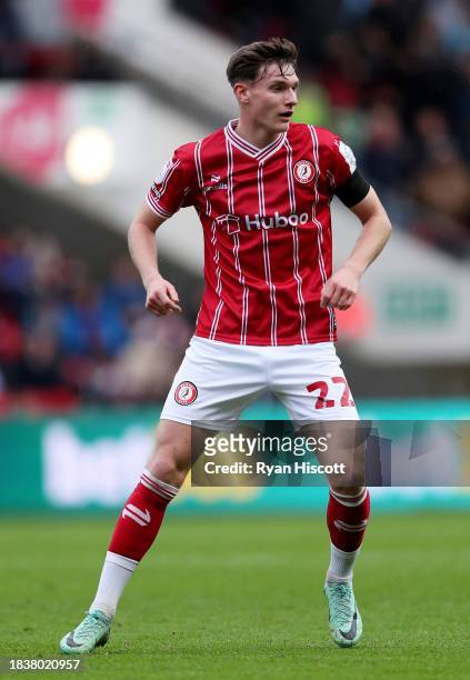 Taylor Gardner-Hickman of Bristol City looks on during the Sky Bet Championship match between Bristol City and Norwich City at Ashton Gate on...