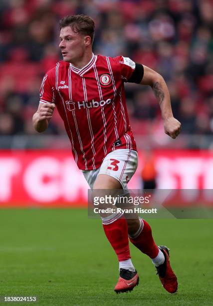 Cameron Pring of Bristol City chases the loose ball during the Sky Bet Championship match between Bristol City and Norwich City at Ashton Gate on...