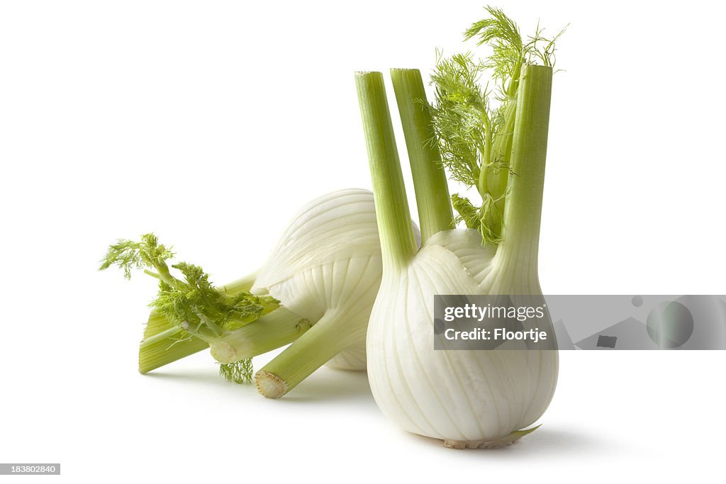 Vegetables: Fennel Isolated on White Background