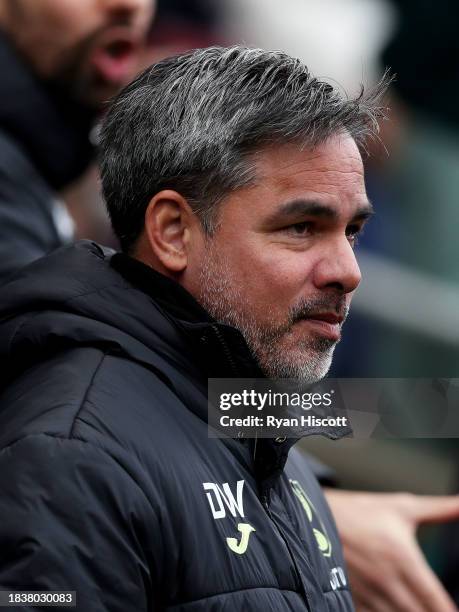 David Wagner, Manager of Norwich City, looks on prior to the Sky Bet Championship match between Bristol City and Norwich City at Ashton Gate on...