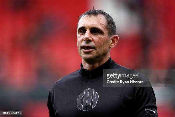 Pat Mountain, Goalkeeping Coach of Bristol City, looks on prior to the Sky Bet Championship match between Bristol City and Norwich City at Ashton...