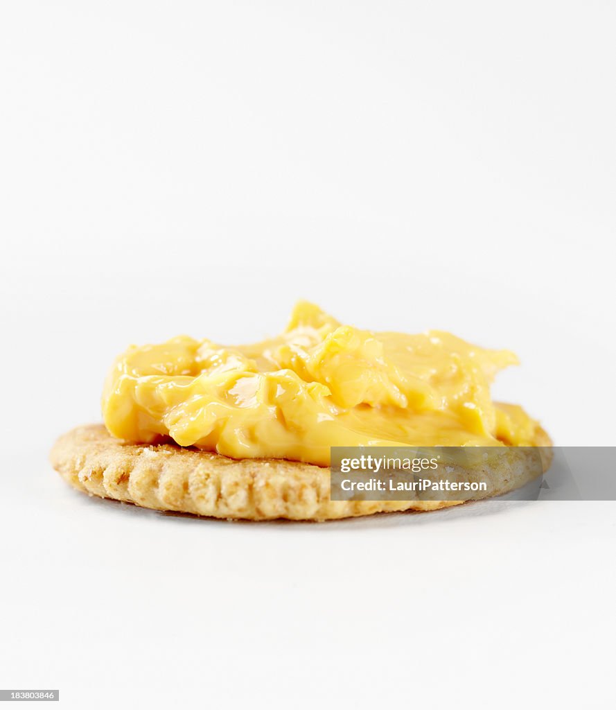 Cheese Spread on Whole Wheat Cracker