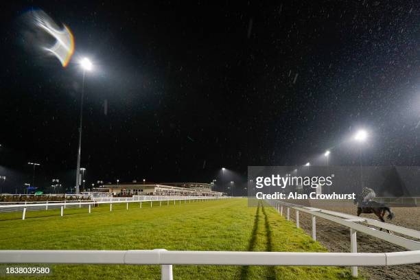 Jack Mitchell riding Siempre Arturo win The Racing Is Everyone's Sport Restricted Maiden Stakes at Chelmsford City Racecourse on December 07, 2023 in...